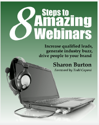 Cover of 8 steps to amazing webinars.